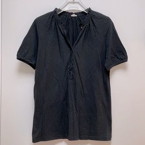 Jcrew short sleeve ruffle trim tee